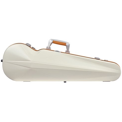 BAM ITALIA SUP2002XLWO CUSTODIA HIGHTECH SUPREME ICE CONTOURED IN POLICARBONATO PER VIOLINO - WHITE - ORANGE VERSION