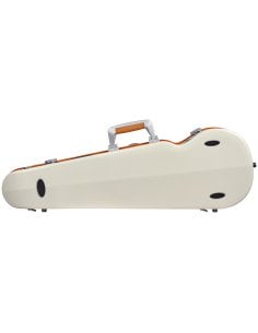 BAM ITALIA SUP2002XLWO CUSTODIA HIGHTECH SUPREME ICE CONTOURED IN POLICARBONATO PER VIOLINO - WHITE - ORANGE VERSION 2
