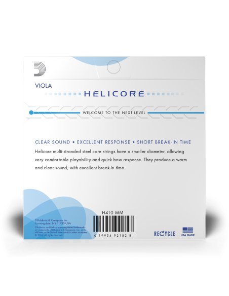 DADDARIO ORCHESTRAL IT H410 MM SET DI CORDE D'ADDARIO HELICORE PER VIOLA, MEDIUM SCALE, TENSIONE MEDIA