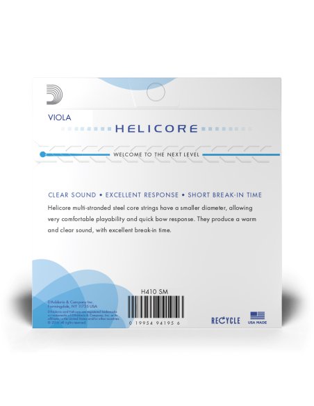 DADDARIO ORCHESTRAL IT H410 SM SET DI CORDE D'ADDARIO HELICORE PER VIOLA, SHORT SCALE, TENSIONE MEDIA