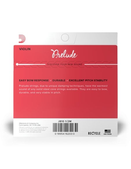 DADDARIO ORCHESTRAL IT J810 1/2M SET DI CORDE D'ADDARIO PRELUDE PER VIOLINO, SCALA 1/2, TENSIONE MEDIA
