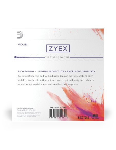 DADDARIO ORCHESTRAL IT DZ310A 4/4M SET DI CORDE D'ADDARIO ZYEX PER VIOLINO CON CORDA D IN ALLUMINIO, SCALA 4/4, TENSIONE MEDIA DADDARIO ORCHESTRAL IT DZ310A 4/4M SET DI CORDE D'ADDARIO ZYEX PER VIOLINO CON CORDA D IN ALLUMINIO, SCALA 4/4, TENSIONE MEDIA
