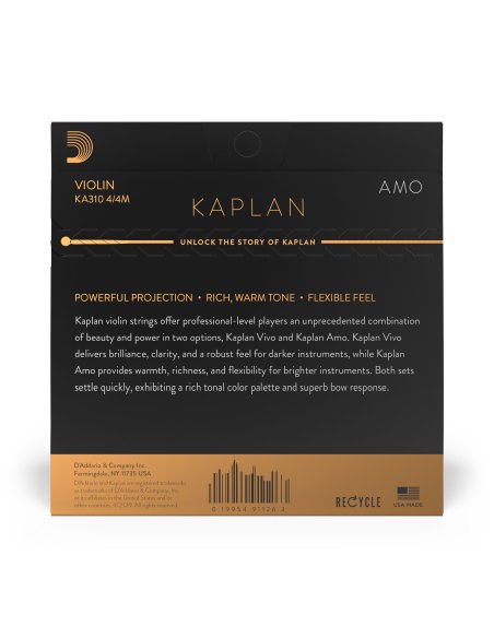 DADDARIO ORCHESTRAL IT KA310 4/4M D'ADDARIO KAPLAN AMO - CORDE PER VIOLINO, SCALA 4/4, TENSIONE MEDIA DADDARIO ORCHESTRAL IT KA310 4/4M D'ADDARIO KAPLAN AMO - CORDE PER VIOLINO, SCALA 4/4, TENSIONE MEDIA