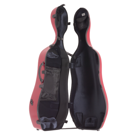 BAM ITALIA 1001SWRG CUSTODIA CLASSIC PER VIOLONCELLO - RUOTE - POMEGRANATE RED