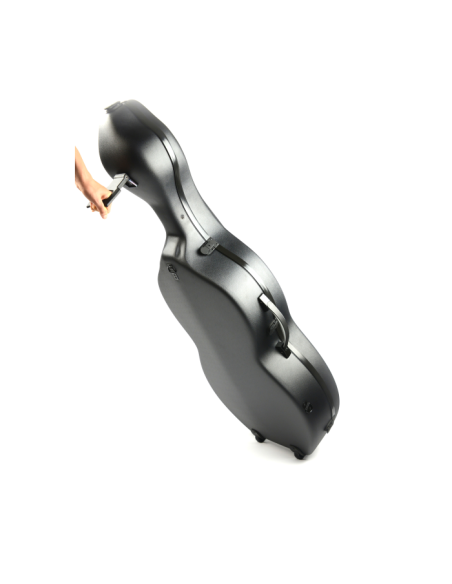 BAM ITALIA 1003XLWN CUSTODIA SHAMROCK HIGHTECH PER VIOLONCELLO - RUOTE - BLACK TEXTURED