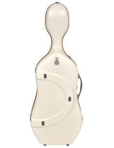 BAM ITALIA SUP1005XLWO CUSTODIA HIGHTECH SUPREME ICE IN POLICARBONATO PER VIOLONCELLO - WHITE - ORANGE VERSION 2