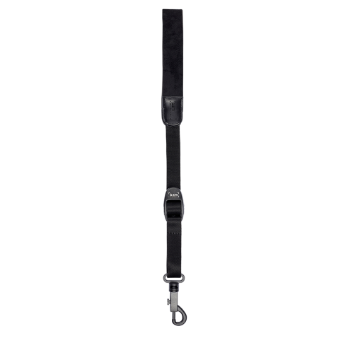 BAM ITALIA ST-0023 TRACOLLA IMBOTTITA PER STRUMENTI A FIATO - GANCIO IN PLASTICA - NOIR
