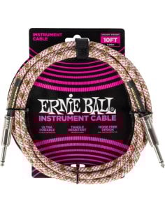 Ernie Ball 6426 Braided Cable Emerald Argyle 3m