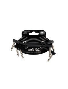 Ernie Ball 6443 Flex Patch Cable Black 8cm 3pk