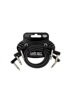 Ernie Ball 6445 Flex Patch Cable Black 30cm 3pk
