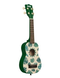 Kala UK-MONSTERA - \'\'Graphic Top\'\' - ukulele soprano Monstera - c/borsa