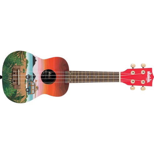 Kala UK-SURFARI - \'\'Graphic Top\'\' - ukulele soprano Surfari - c/borsa