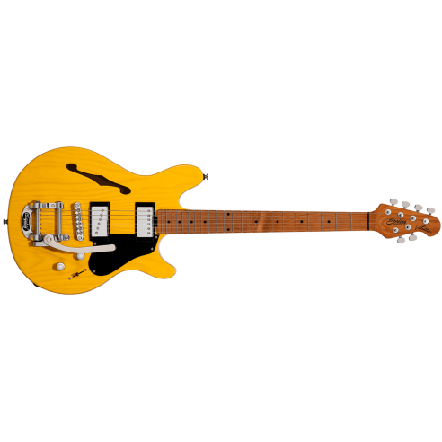 STERLING BY MUSIC MAN VALENTINE CHAMBERED BIGSBY BUTTERSCOTCH