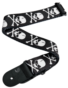 D'ADDARIO STRAP SKULL AND CROSS BONE