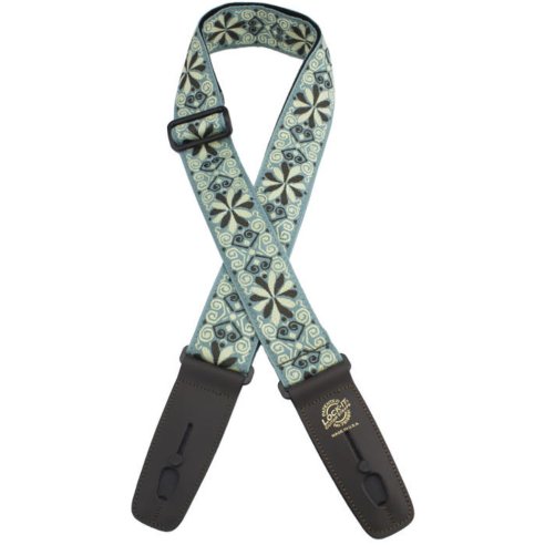 LOCK IT STRAP DESIGNER GREEN FLOWERS 2"