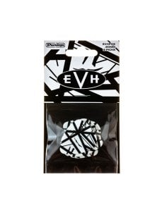 Dunlop EVHP03 EVH Max Grip White With Black Stripes 0.60 mm Pack/6