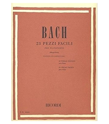 BACH 23 PEZZI FACILI PER PIANOFORTE + CD - ER2363 SENZA NOTE IN CALCE