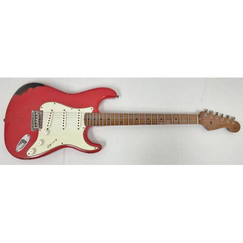 FENDER 1959 STRAT RELIC HOT ROD RED OVER 3TS...