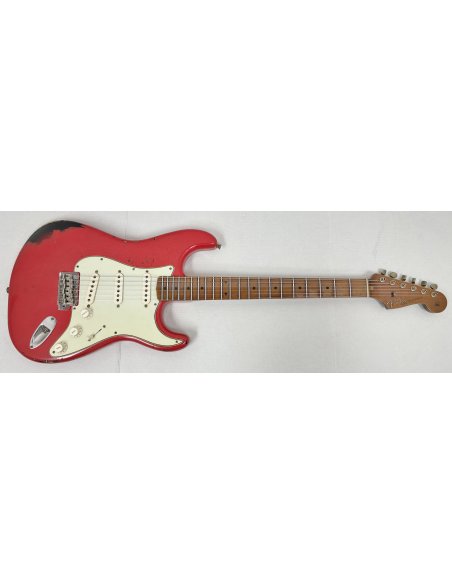 FENDER 1959 STRAT RELIC HOT ROD RED OVER 3TS ROASTED CUSTOM ORDER MN
