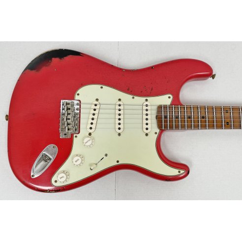 FENDER 1959 STRAT RELIC HOT ROD RED OVER 3TS...