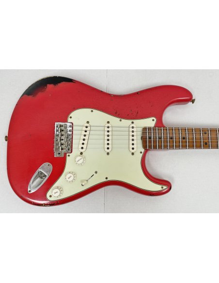 FENDER 1959 STRAT RELIC HOT ROD RED OVER 3TS ROASTED CUSTOM ORDER MN