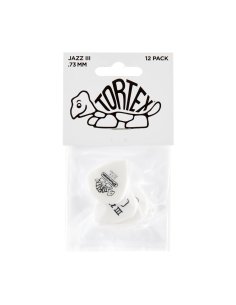 Dunlop 478P.073 TORTEX WHITE JAZZ III, .73MM