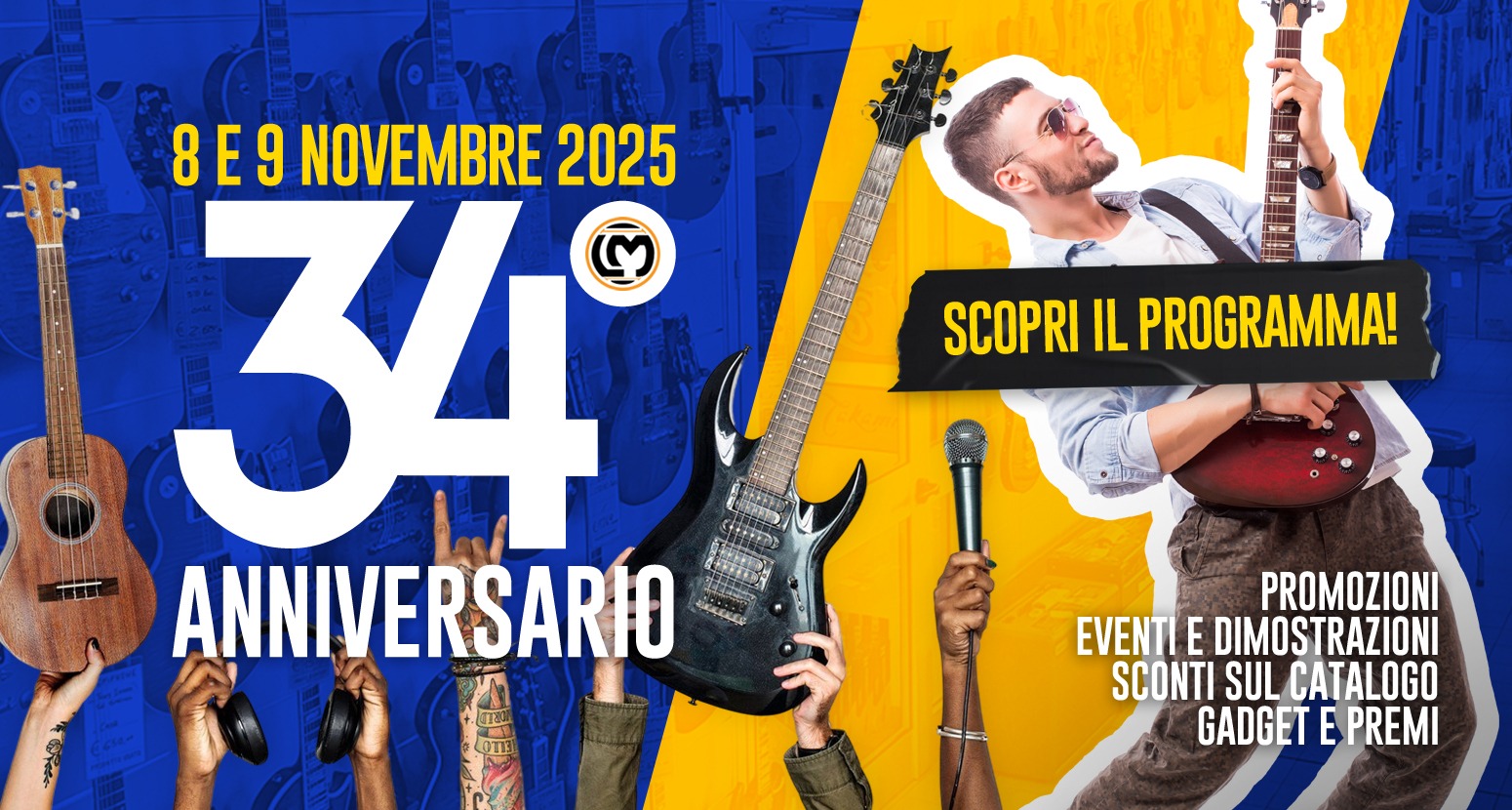 34° ANNIVERSARIO LUCKY MUSIC 8-9 NOVEMBRE 2025